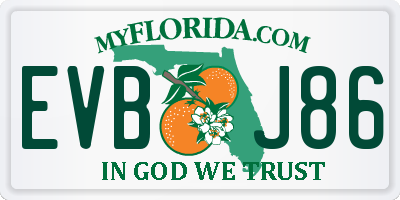 FL license plate EVBJ86