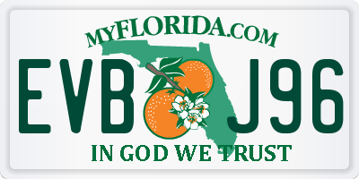 FL license plate EVBJ96