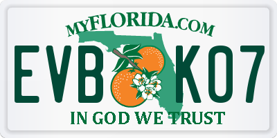 FL license plate EVBK07