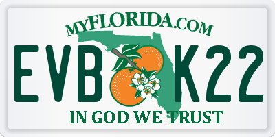 FL license plate EVBK22