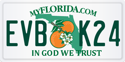 FL license plate EVBK24