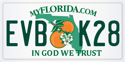FL license plate EVBK28