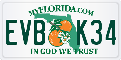 FL license plate EVBK34
