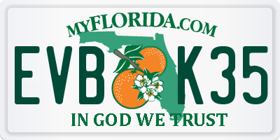 FL license plate EVBK35