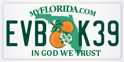 FL license plate EVBK39