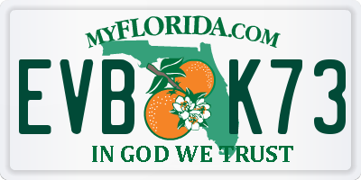 FL license plate EVBK73