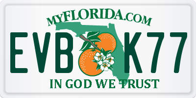 FL license plate EVBK77