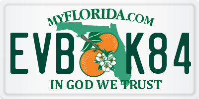 FL license plate EVBK84