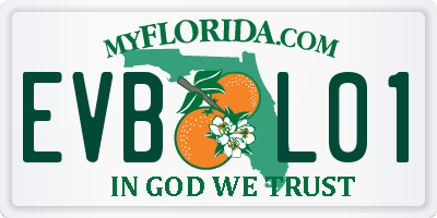 FL license plate EVBL01