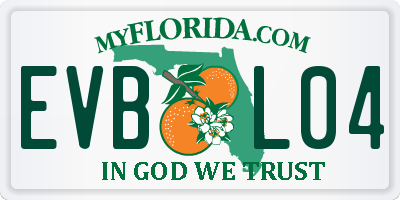 FL license plate EVBL04