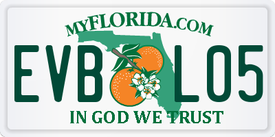 FL license plate EVBL05