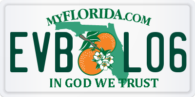 FL license plate EVBL06