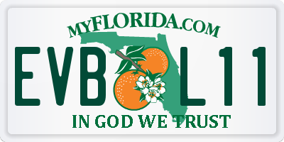 FL license plate EVBL11