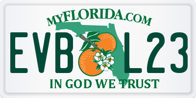 FL license plate EVBL23