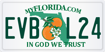 FL license plate EVBL24