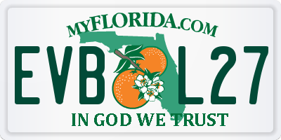 FL license plate EVBL27