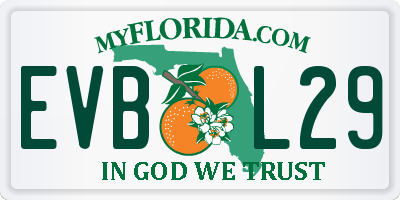 FL license plate EVBL29