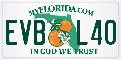 FL license plate EVBL40