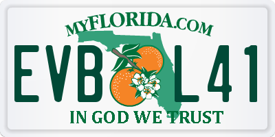 FL license plate EVBL41