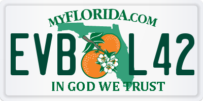 FL license plate EVBL42