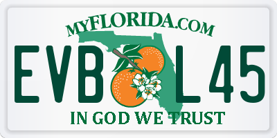 FL license plate EVBL45