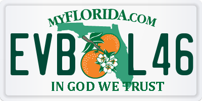 FL license plate EVBL46