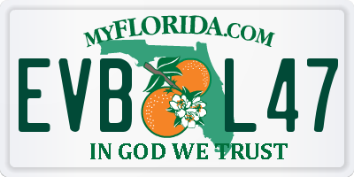 FL license plate EVBL47