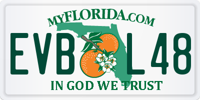 FL license plate EVBL48