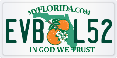 FL license plate EVBL52