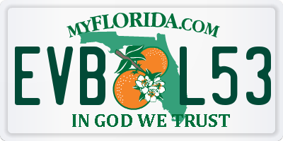 FL license plate EVBL53