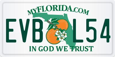 FL license plate EVBL54
