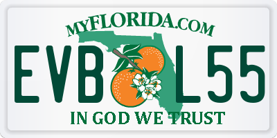 FL license plate EVBL55