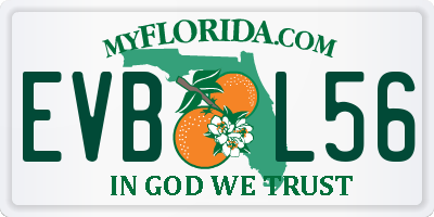FL license plate EVBL56