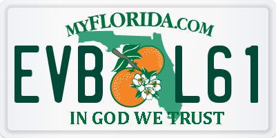 FL license plate EVBL61