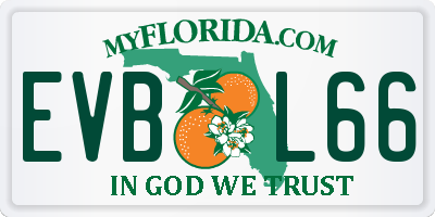 FL license plate EVBL66