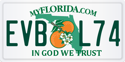 FL license plate EVBL74