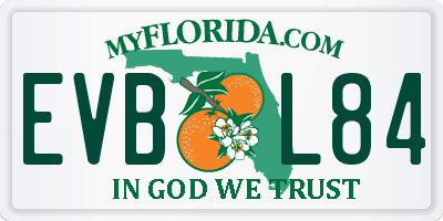 FL license plate EVBL84