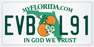 FL license plate EVBL91