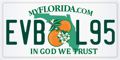FL license plate EVBL95