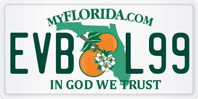 FL license plate EVBL99