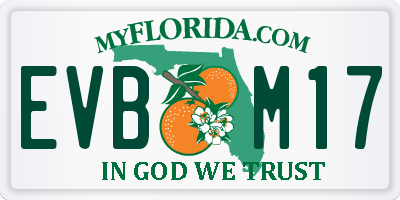 FL license plate EVBM17