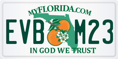 FL license plate EVBM23
