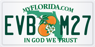 FL license plate EVBM27