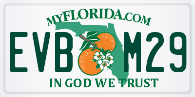 FL license plate EVBM29