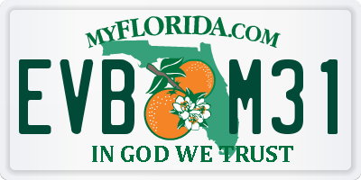 FL license plate EVBM31