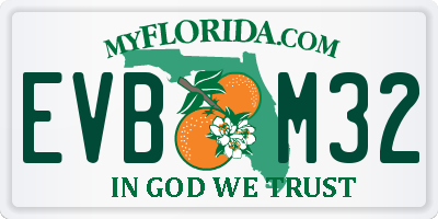 FL license plate EVBM32
