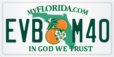 FL license plate EVBM40