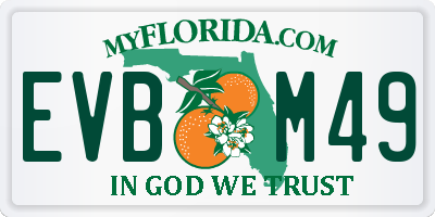 FL license plate EVBM49