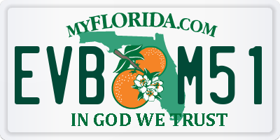 FL license plate EVBM51