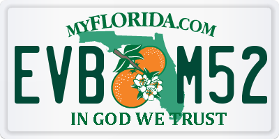 FL license plate EVBM52